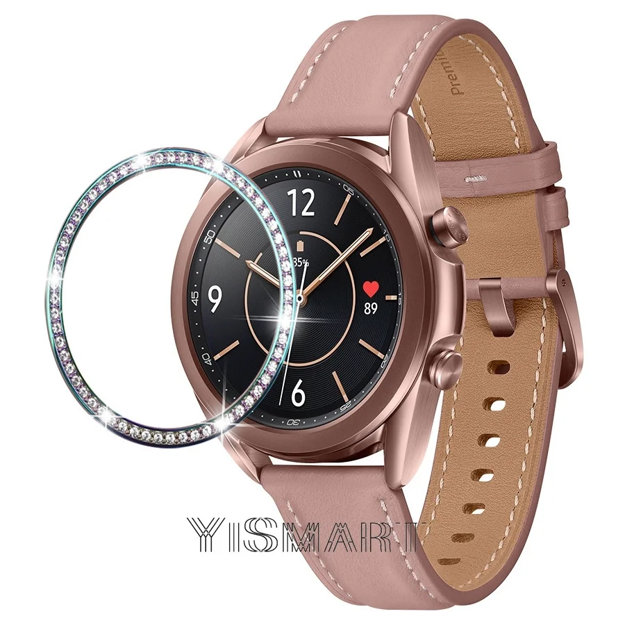 42mm 46mm diamante moldura para samsung galaxy assista 4 clássico caso capa de proteção metal anel amortecedor ajuste galaxy assista