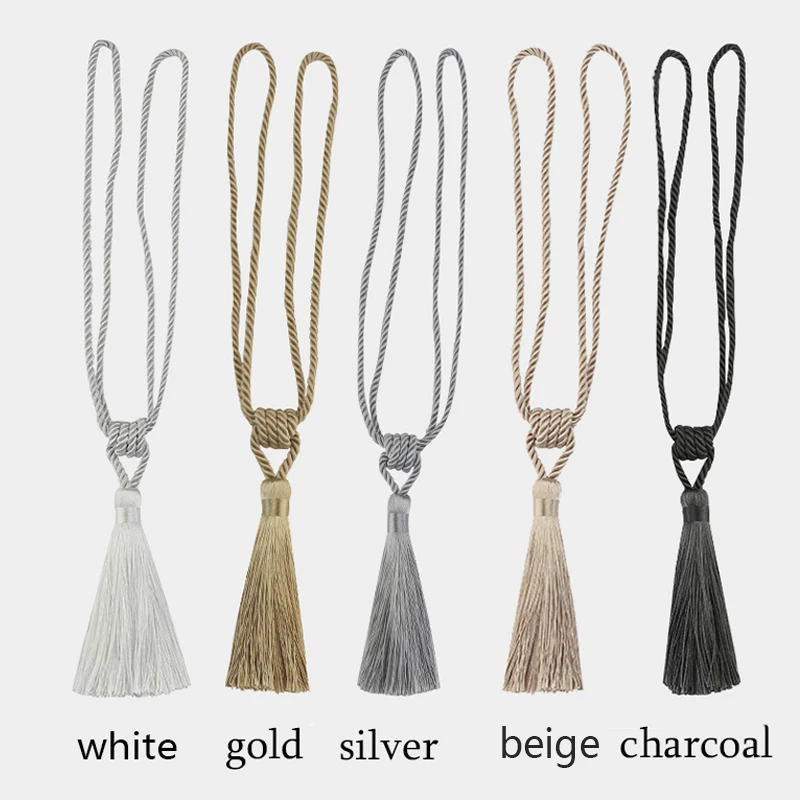 1Pc Room Accessories Tassel Curtain Tieback Fringe Handmade Curtain Tie Backs Hanging Ball Buckle Rope Curtains Holder Bandage