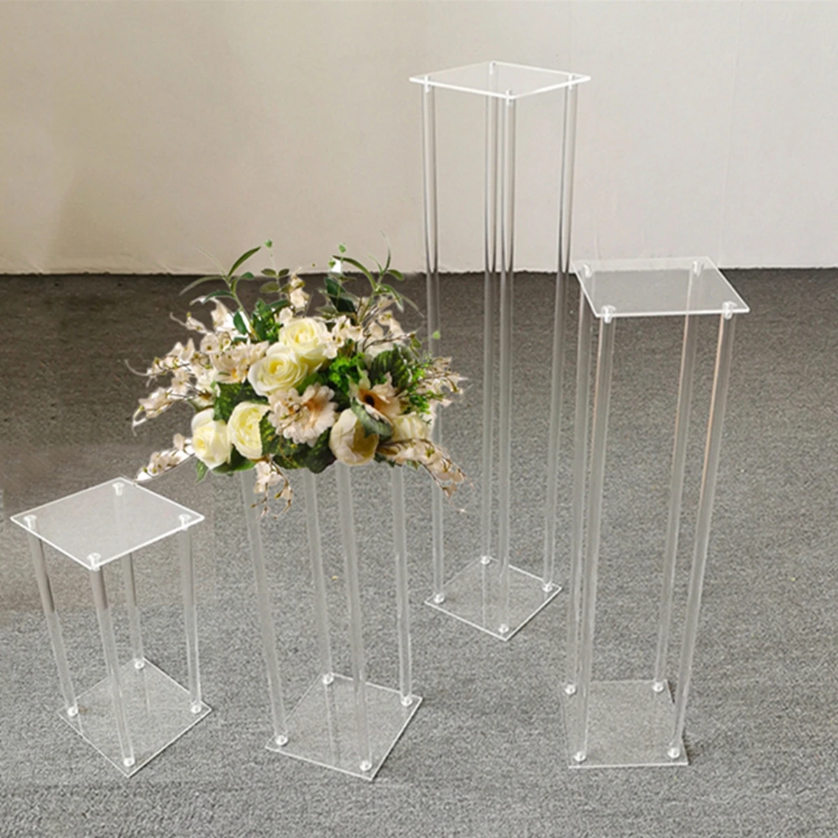 

10pcs)Wedding Supplies Decoration Acrylic centrepieces transparent clear acrylic flower stand/ wedding table centerpieces B0787