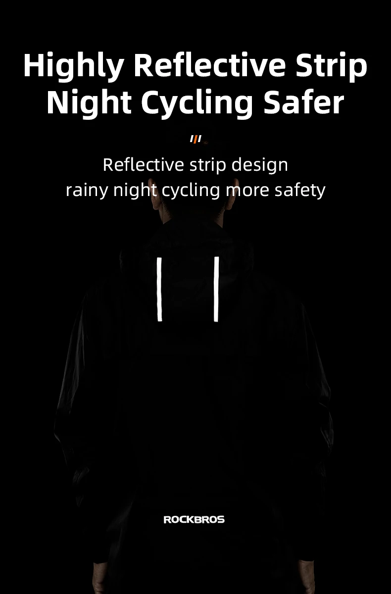 ROCKBROS MTB-Fahrradjacke, wasserdicht, leicht, atmungsaktiv, reflektierend, Fahrradanzüge, winddicht, Jersey, Regenmantel, Fahrradausrüstung – Detail 13