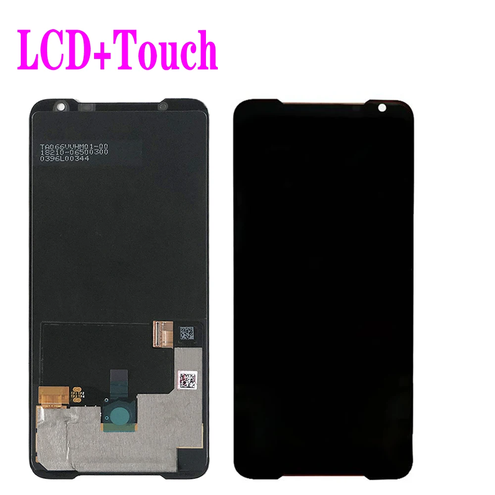 Original 6.59 For ASUS ROG Phone 2 Phone2 PhoneⅡ ZS660KL AMOLED LCD Display Screen+Touch Screen Panel Digitizer Assembly Replace