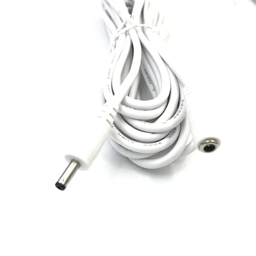 Imagen 2 del producto Cable de extensión de alimentación blanco, enchufe hembra a macho, 5V CC, DC3.5 x 1,35, Pord, 1m/1,5/3/5m, 22AWG