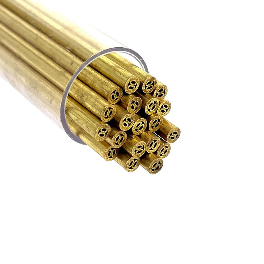 Drilling Brass Electrode Tube OD3.0*500mm Multi Hole Brass for CNC Wire Cut Drill Die Hole Machine