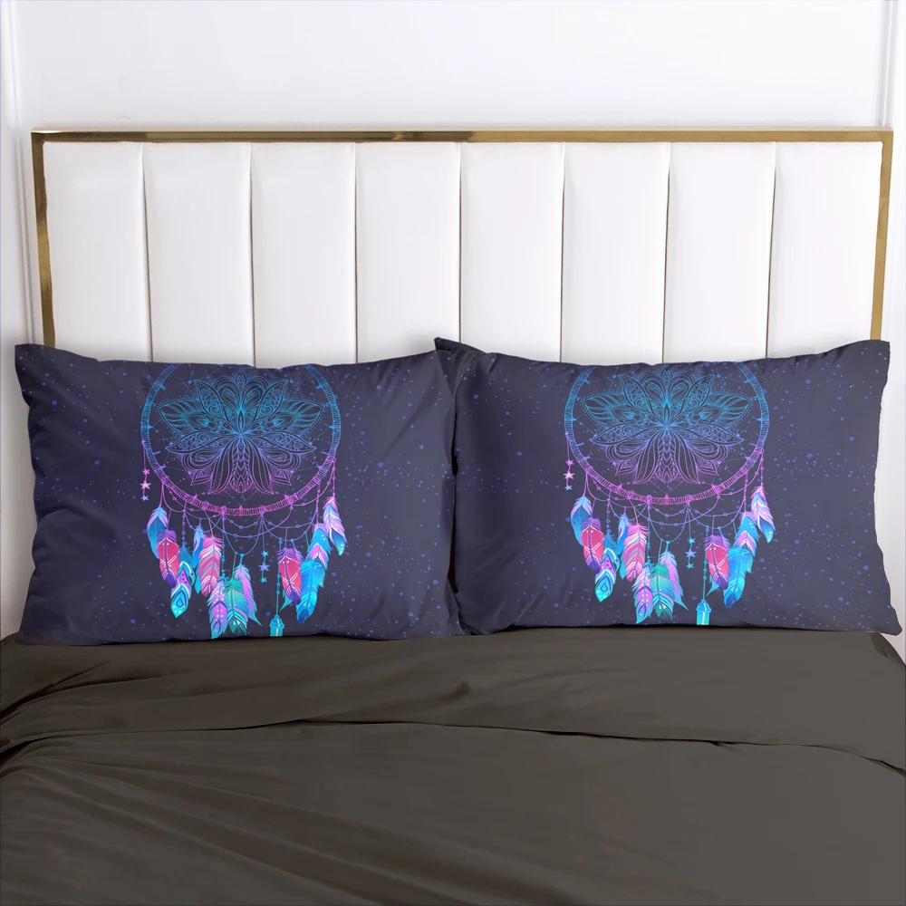 2PCS 3D Pillow Cover 65x65 60x70 Dreamcatcher Decoration Throw Pillow Cases Bedding PillowCase Customize any size design