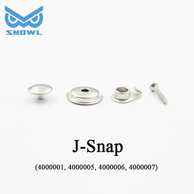 10 Set 316 Stainless Steel J-Snap Fastener Snowl For Marine Boat Canvas Cover  J-Snap