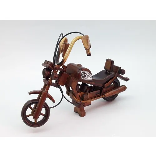 Trend Star Mini Size Decorative Table Top Handmade Wood Model Motorcycle