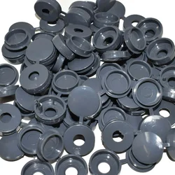 50pcs Dark Gray Hinged Screw Cap Cover Fold Snap Protective Cap Button For Car Furniture Decorative Nuts Cover Bolts Hardware