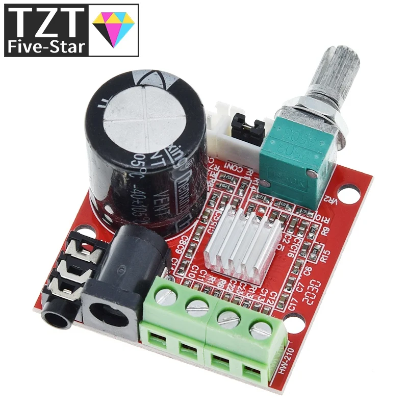 TZT 1/3 Stück 12V Mini Hi-Fi PAM8610 Audio-Stereo-Verstärkerplatine 2X10W Dual-Kanal D-Klasse Zum Niedrigsten Preis – Detail 8