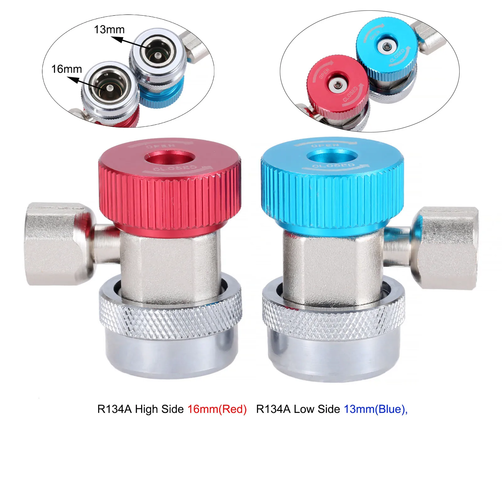 

R134A Регулируемая высокая низкая быстрая муфта AC фреон манометр шланг конверсионный комплект 1/4 SAE HVAC w/адаптер 1/4 ''женский 1/2 мужской