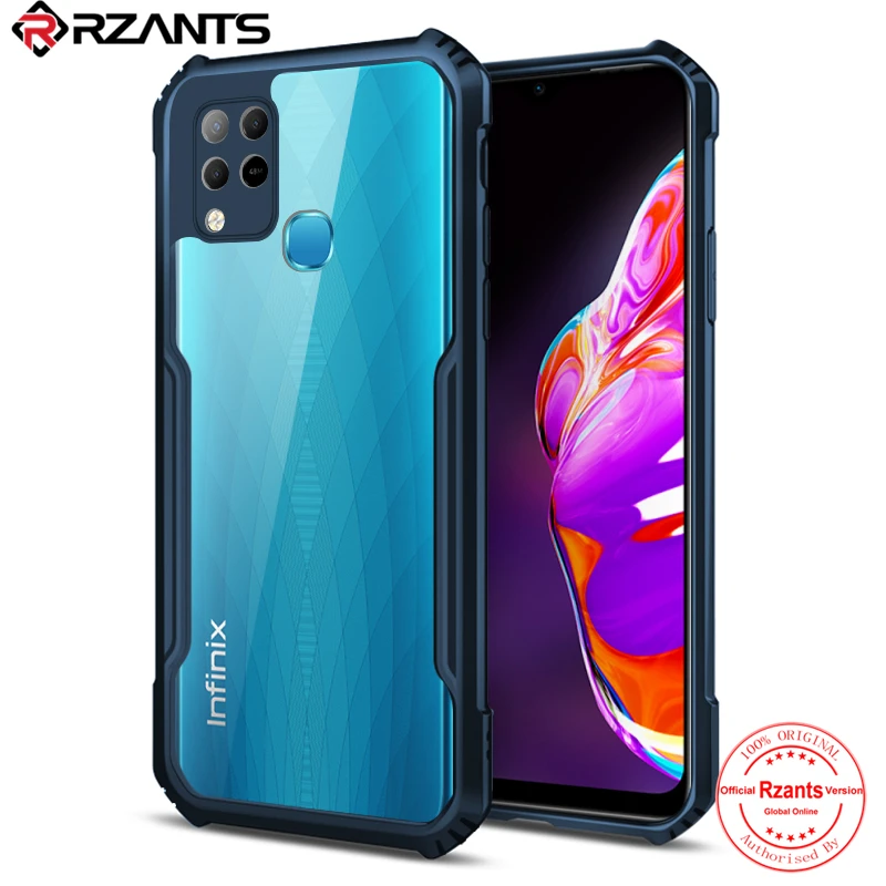 Чехол Rzants для Infinix Hot 10S Infinix Hot 10 Play Hot 10 Lite, мягкий чехол с защитой камеры, с небольшим отверстием, прозрачный жесткий чехол для телефона