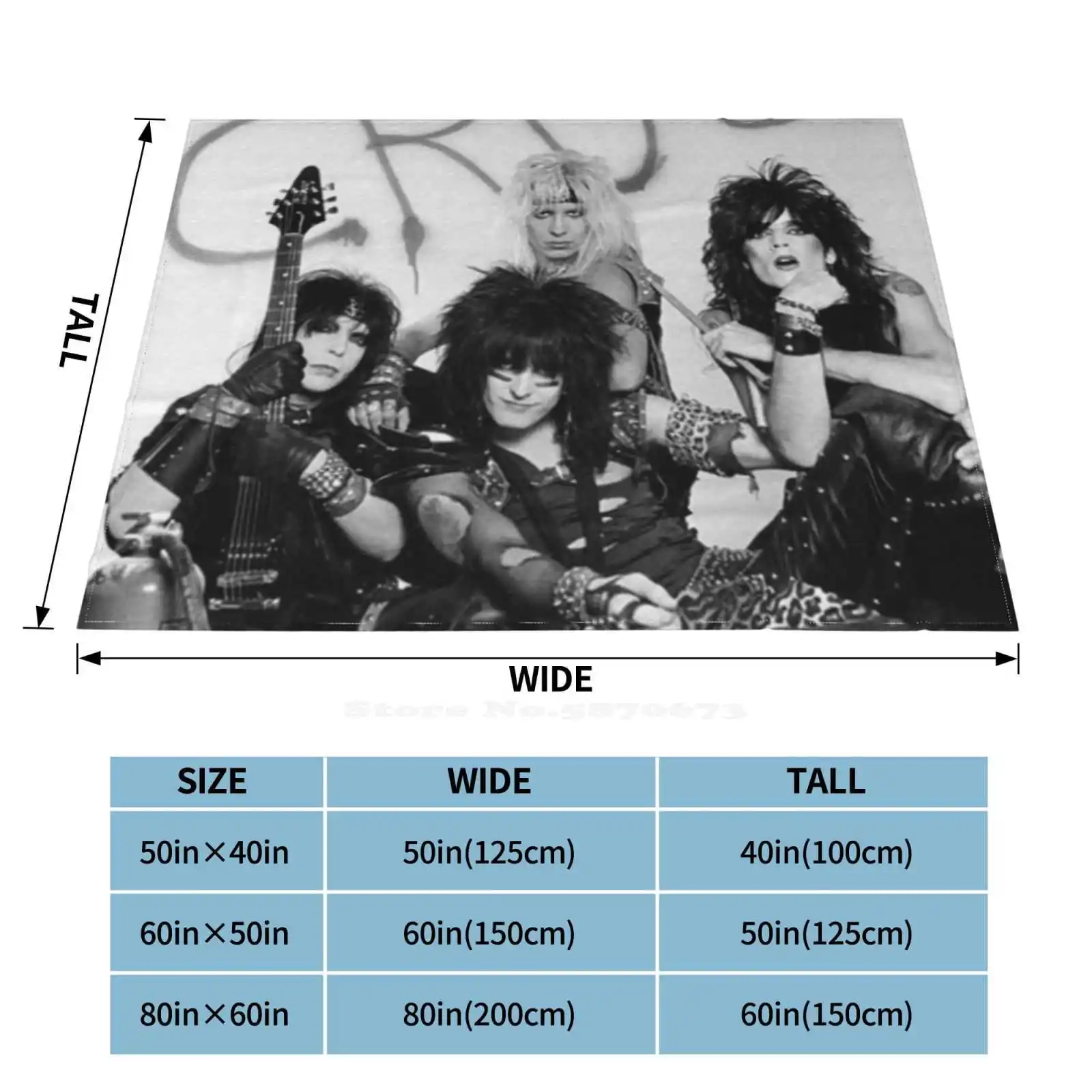 Nyc tutte le taglie copertina morbida coperta decorazioni per la casa biancheria da letto banda musica anni \'80 metallo Vintage Crue Motley Nikki