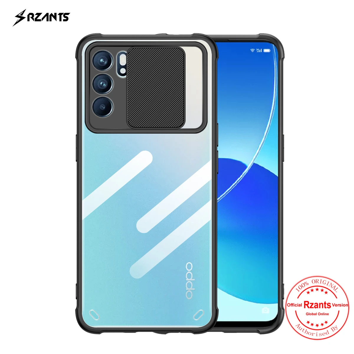 Rzants For OPPO Reno6 4G  5G Reno6 Pro Reno6 Z 5G Case Soft [Lens Protection] Air Bag Conor Clear Cover Casing