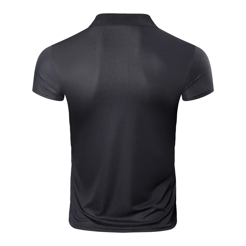 Quick Dry T-Shirt for Men, Running Jersey, Breathable Fitness Shirt, Tight Sportswear, Short Sleeve Shirt, Turn Down Collar