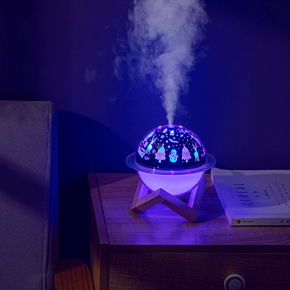 2024 New 250ML Universe Ocean Projector Lamp Humidifier USB Mini Home Office Desktop Room Bedroom Air Humidifiers Diffuser