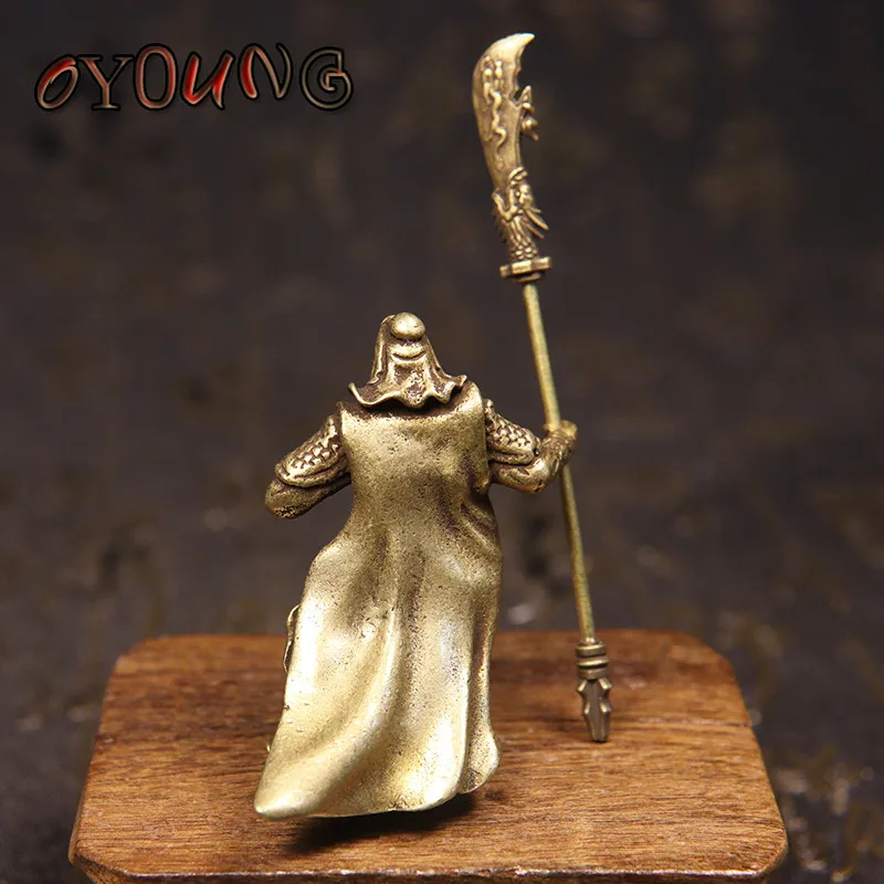 Pure Copper Chinese Feng Shui Guan Gong Statue God of War Antique Sculpture Home Decoration Feng Shui Ornament Desk Decor Craft - Image 3
