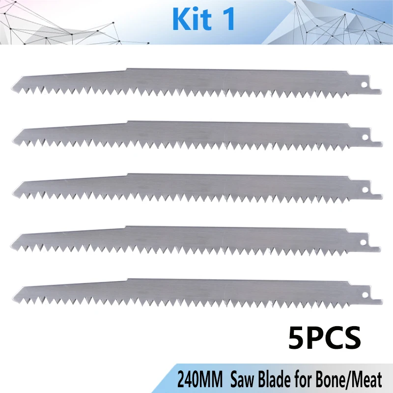 Newone lâmina de serra removível, 5 peças, saber/serra de mão, lâmina de aço inoxidável, corte de carne congelada/osso, lâmina universal removível