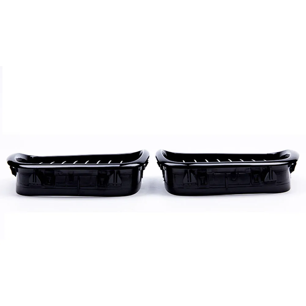 2PCS Front Bumper Kidney Grille Glossy Black Single Line One Slat for BMW 5 Series E39 M5 1999-2004 Car Styling Racing Grill