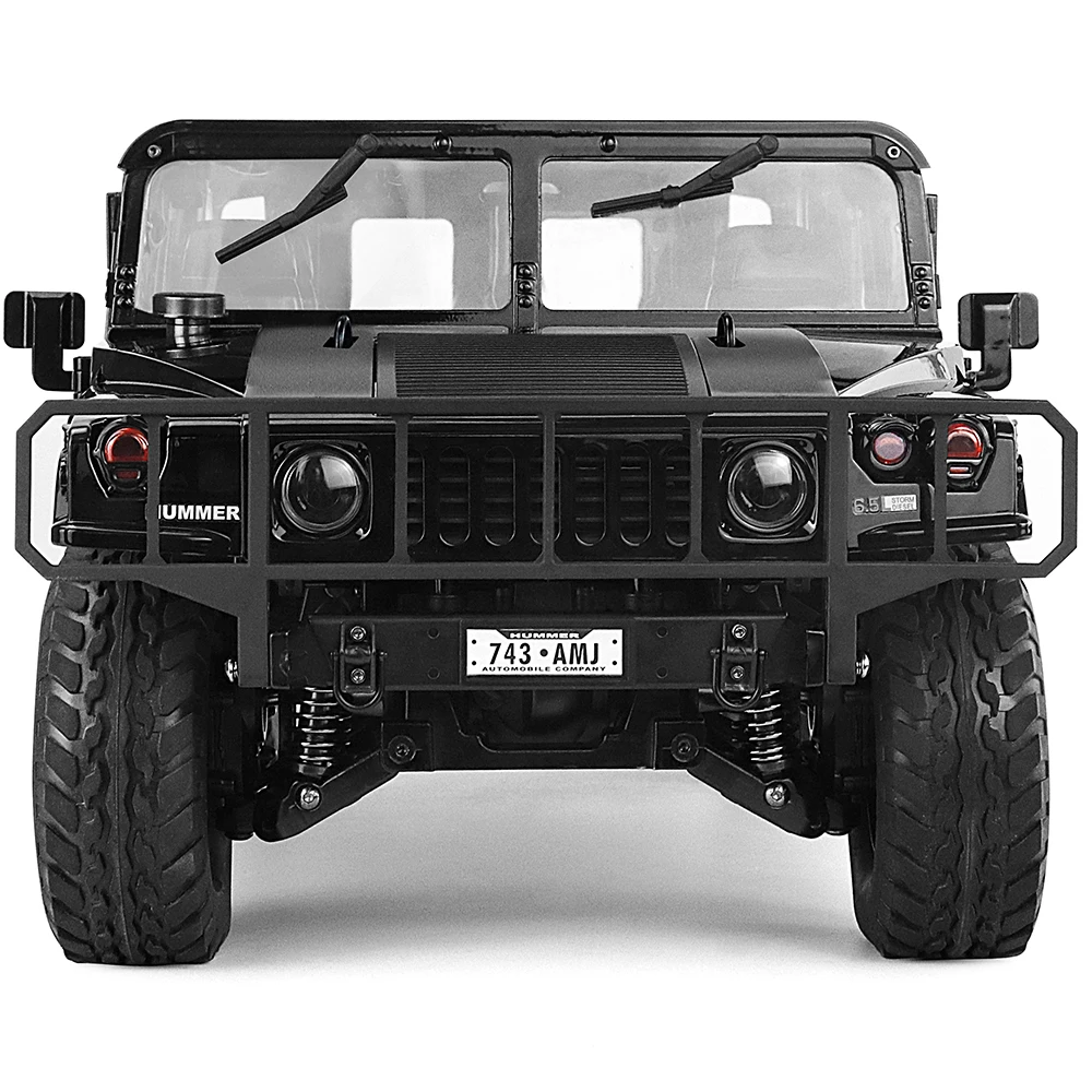 1/10 US American Hummer H1 Alloy Car Civilian Military 4WD 16CH RC Truck Upgrade With Sound and Light KEYIGE HG-P415