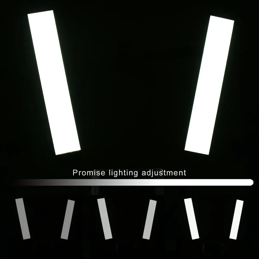 Soporte de teléfono con luz LED de doble brazo para selfis, Youtobe, transmisión en vivo, fotografía, maquillaje, UC9945