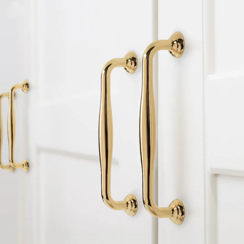 KK&FING Luxury Bright Gold Knobs And Handles Kitchen Cabinet Door Pulls Drawer Pulls Wardrobe Handle kitchen Drawer Handles