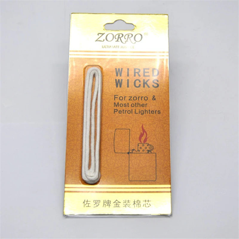 380mm Cotton Core Wicks With Metal Needle For Zippo IMCO Zorro Lighter & Most Kerosene Petrol Lighters Replacement DIY Supplies