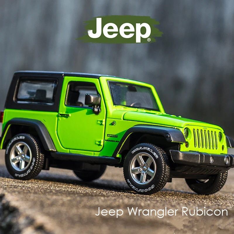 1:32 Jeeps Wrangler Rubicon Alloy Car Model Diecasts Metal Toy Off-road Vehicles Car Model Collection High Simulation Kids Gift