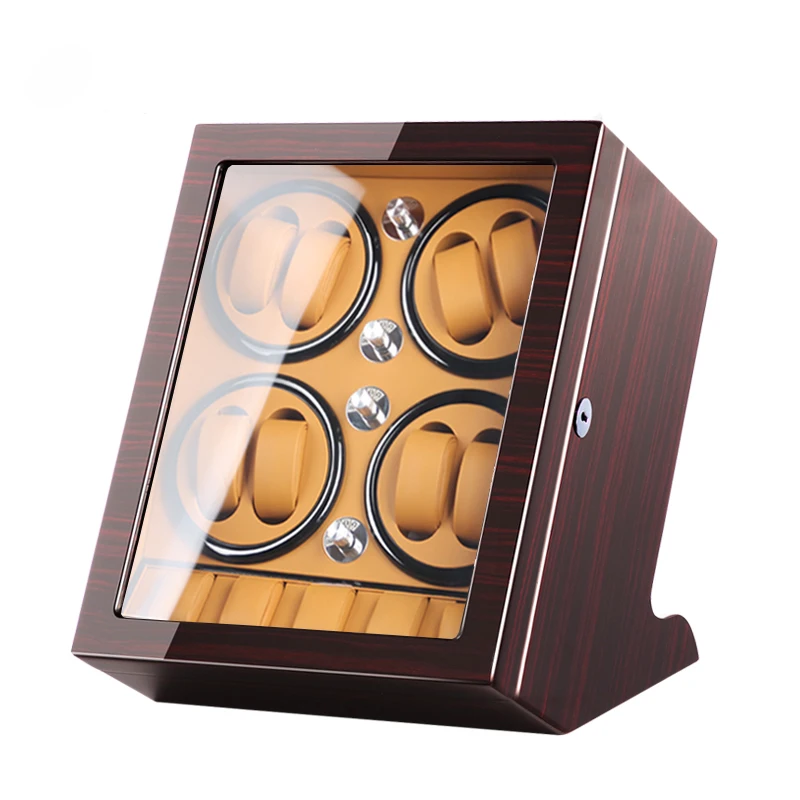 Watch winder holder rotator box 8+5 automatic watches display Wood Leahter winding watch box shaker Mabuchi motor