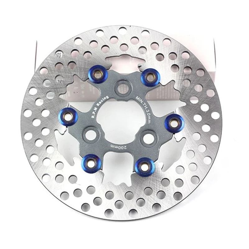 200mm RPM Disc Brake 3 Hole 57mm 70mm Motorcycle Floating Disk Rotor Caliper Universal Front Rear Wheel For Yamaha Scooters Niu