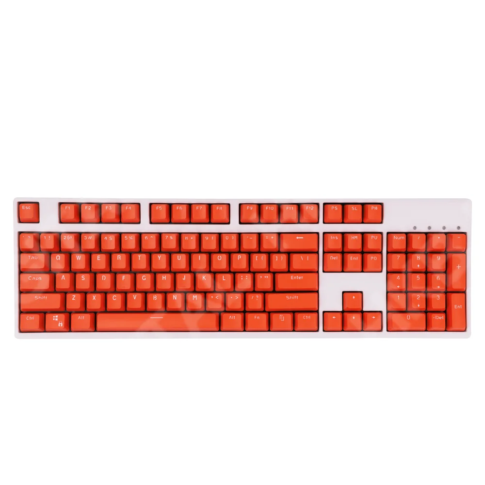 Mechanical Keyboard Keycaps Orange OEM Profile Height 104 Keys for 61 87 104 Keyboard  Anne Pro 2 GK61 SK61