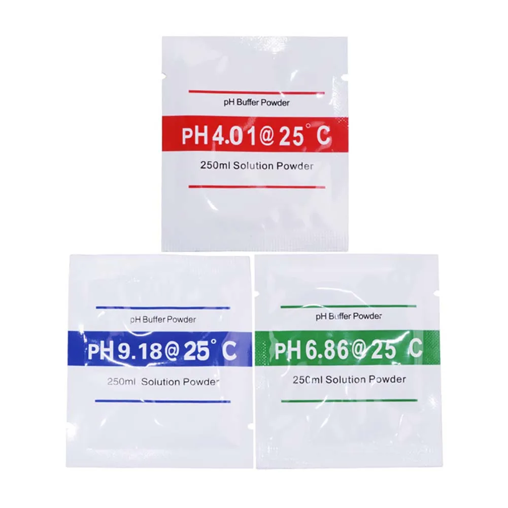 3pcs/set PH Test Meter Measure Calibration Solution PH Buffer Powder 4.01/6.86/9.18 Calibration Point free shipping