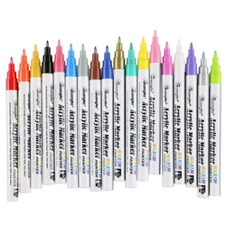 GN 36Colors 0.7mm Acrylic Paint Marker Pen Marking Color Paint Pens For Ceramic Rock Glass Porcelain Mug Wood Fabric Canva Paint