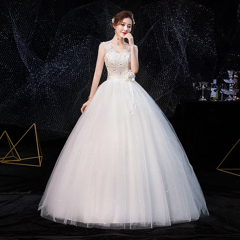 Wedding Dress Fashion Ball Gowns Lace Up Bride Wedding Dresses Plus Size Bridal Embroidery Princess Dresses Vestido De Novia