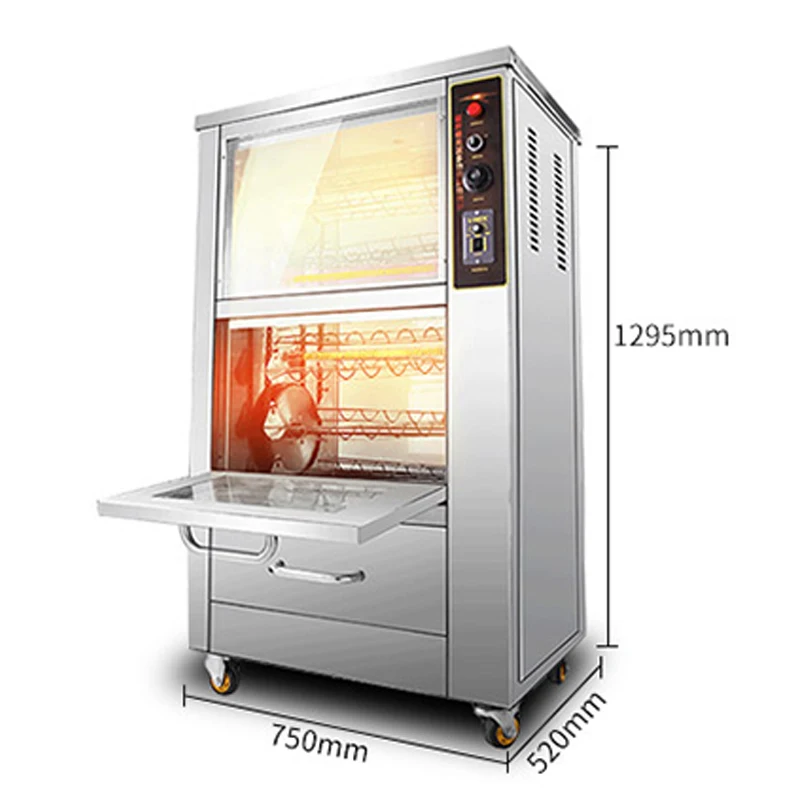 Horno eléctrico LED de 220V, horno eléctrico comercial de escritorio para patata dulce asada, máquina para horno eléctrico de patata de maíz asado
