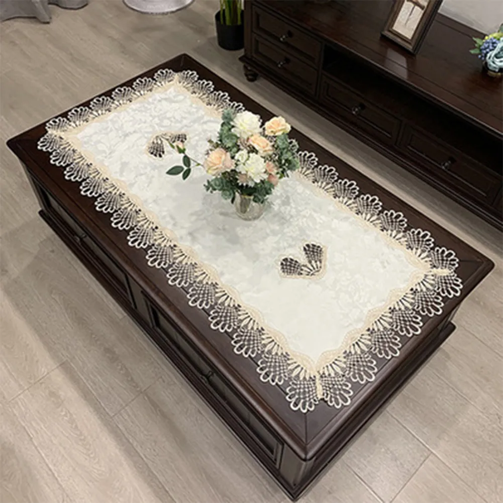 50x100cm Rectangle European Embroidered CoffeeTablecloth Western Tea Table Cloth Kitchen Dinning Table Cover Home Decor