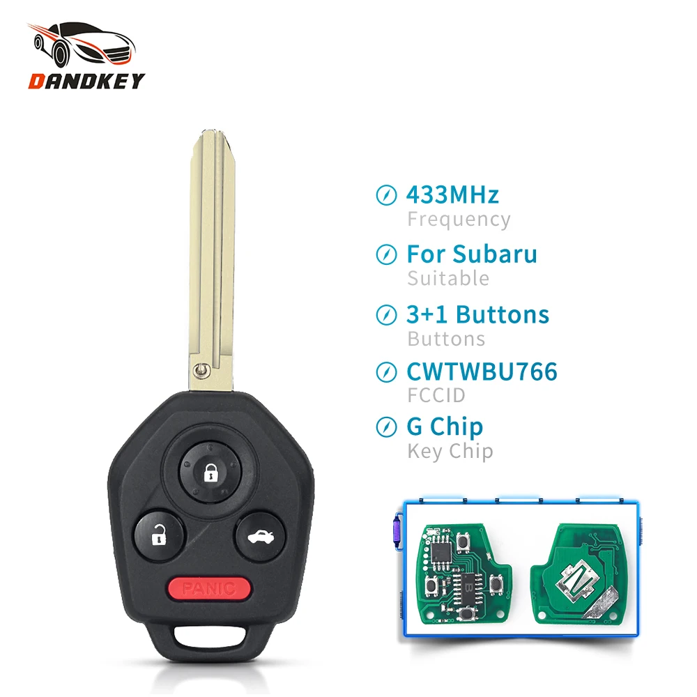 

Dandkey For Subaru WRX STI Forester Impreza XV Crosstrek 2013 - 2019 Key 433MHz G Chip Remote Control Car Key Fob CWTWBU766