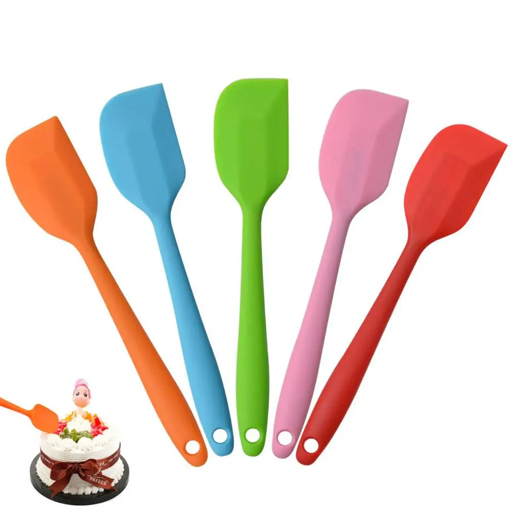 Silicone Spatulas Non-Stick Flexible Rubber Cake Cream Butter Spatula Heat Resistant Scraper Baking Spoon Cooking Mixing Tool