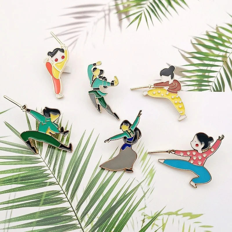 Martial arts character pins, cartoon film and television accessories, enamel brooches, bag decoration badges, gifts for friends