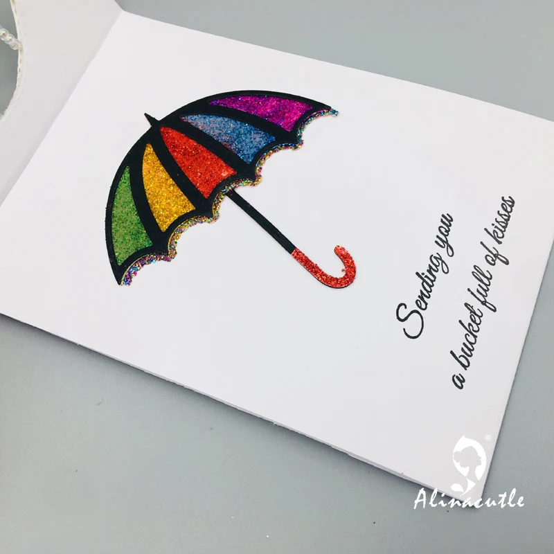 Alinacutle Metal Cutting Die Cut Umbrella Rainshoes Scrapbooking Paper Craft Handmade Card Album Punch Art Cutter