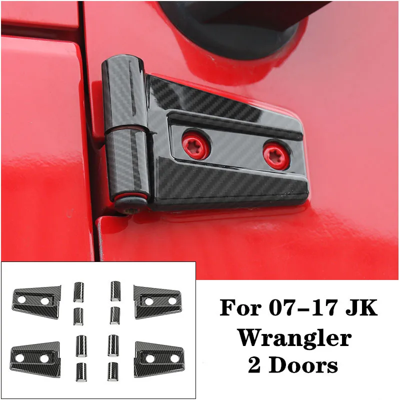 Car  Hinge Protective Cover Trim Exterior Decoration Fit  For 2 Door Jeep 07-17 JK Accefor Jeep Wrangler JK CJ TJ Car Accessorie