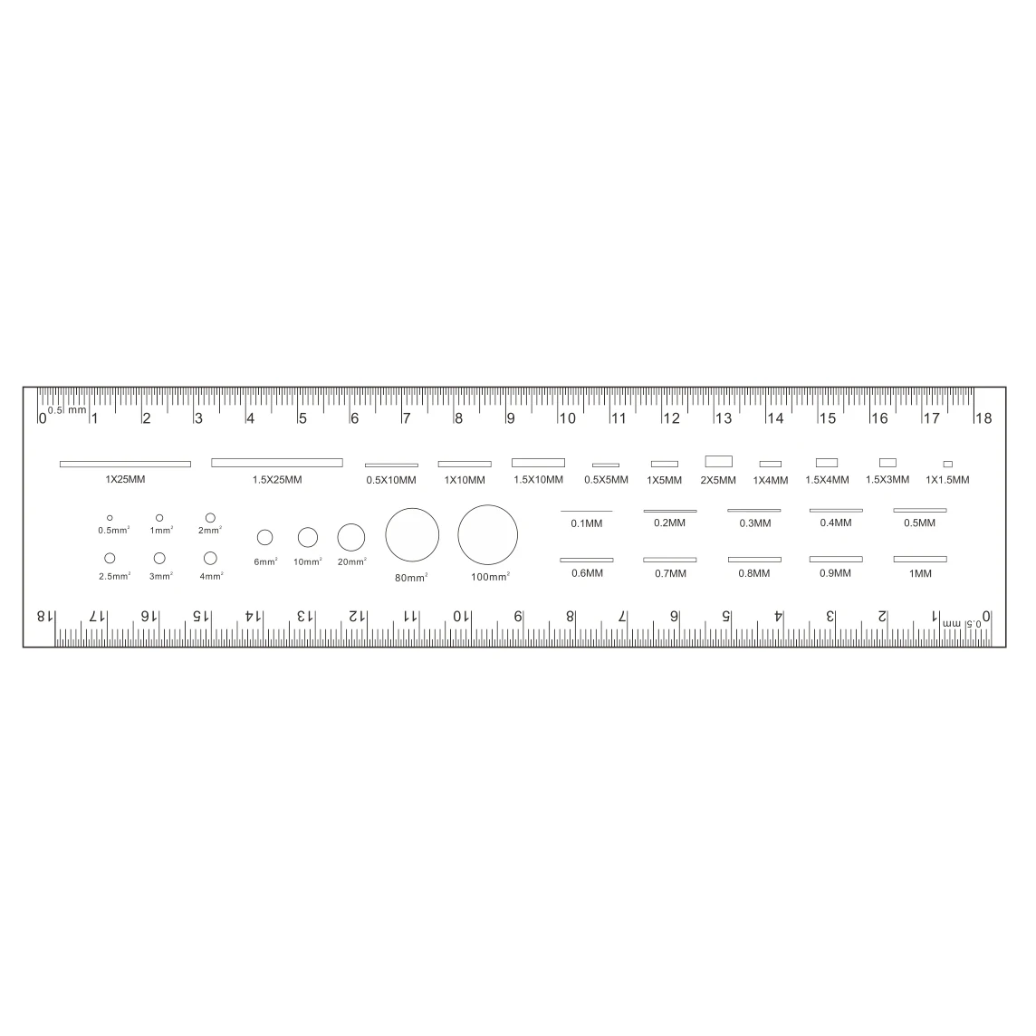Gauge Point Gauge pellicola trasparente Stain Card confronto Card Stain Crack Contrast PET contrast ruler