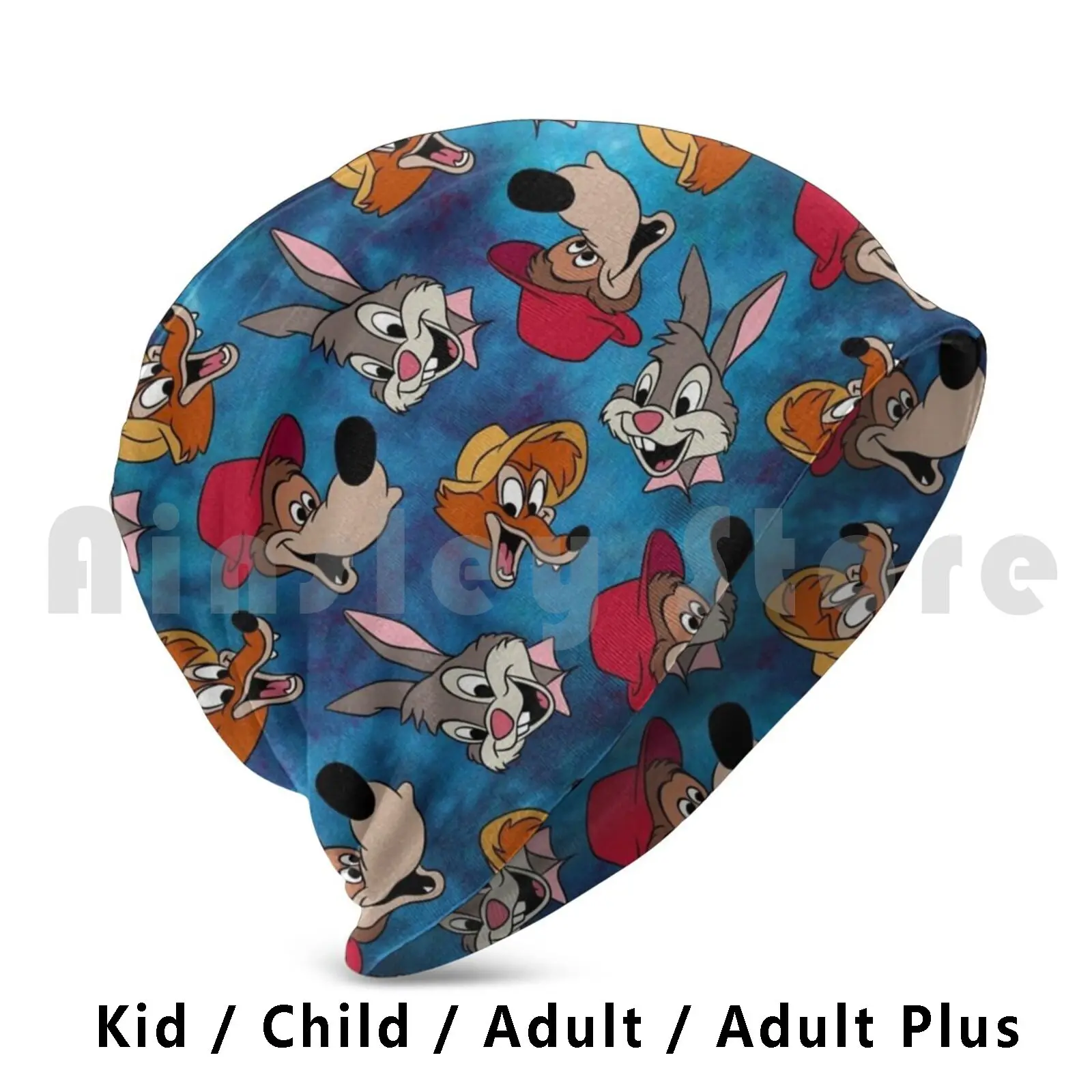 หมวกบีนนี่ลายภูเขากระเซ็นหมวกถักหมวกบีนนี่1407ลายภูเขากระเซ็น