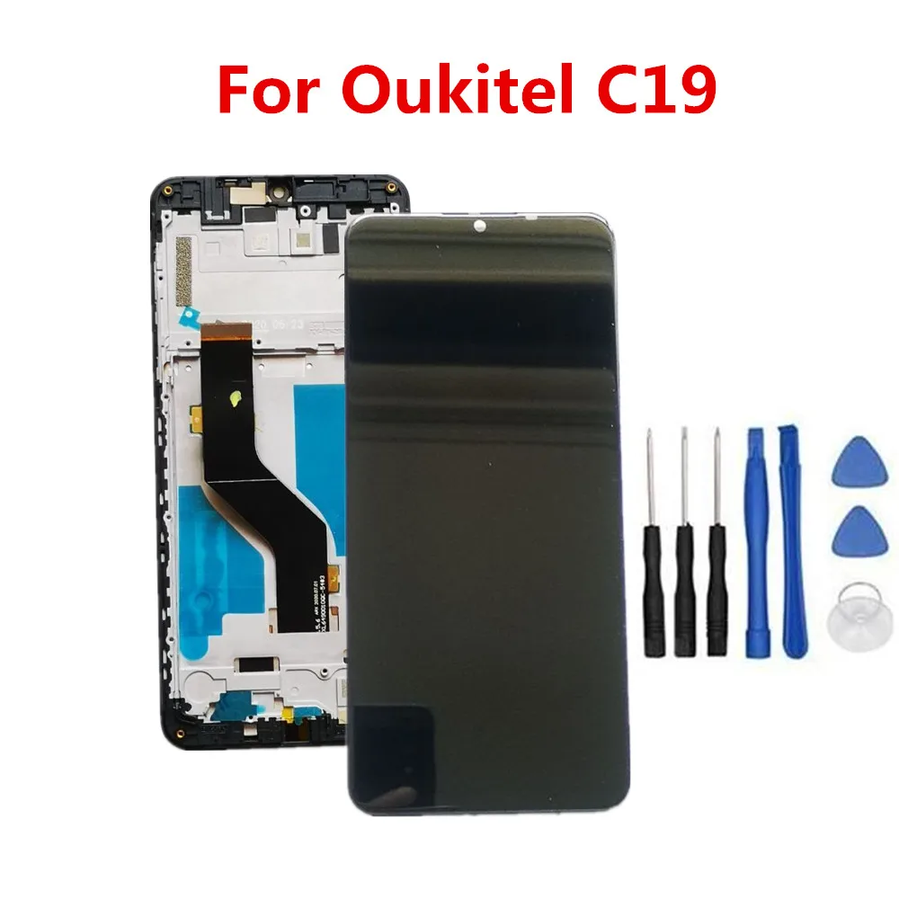 

Original Tested For Oukitel C19 LCD Display+Touch Screen LCD Digitizer Glass Panel Replacement For OUKITEL C19 pro 6.49'' HD+