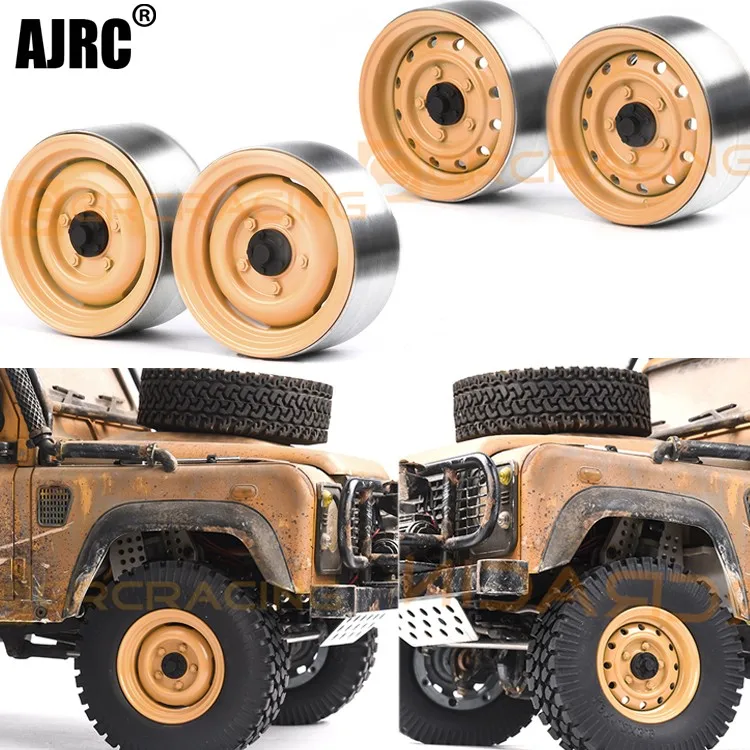 Ajrc 1.9-inch Camel Cup Wheels Retro Metal Wheels For Climbing Car For 1/10 Rc Climbing Car Traxxas Trx4 Rgt Axial Scx10 Rc4wd