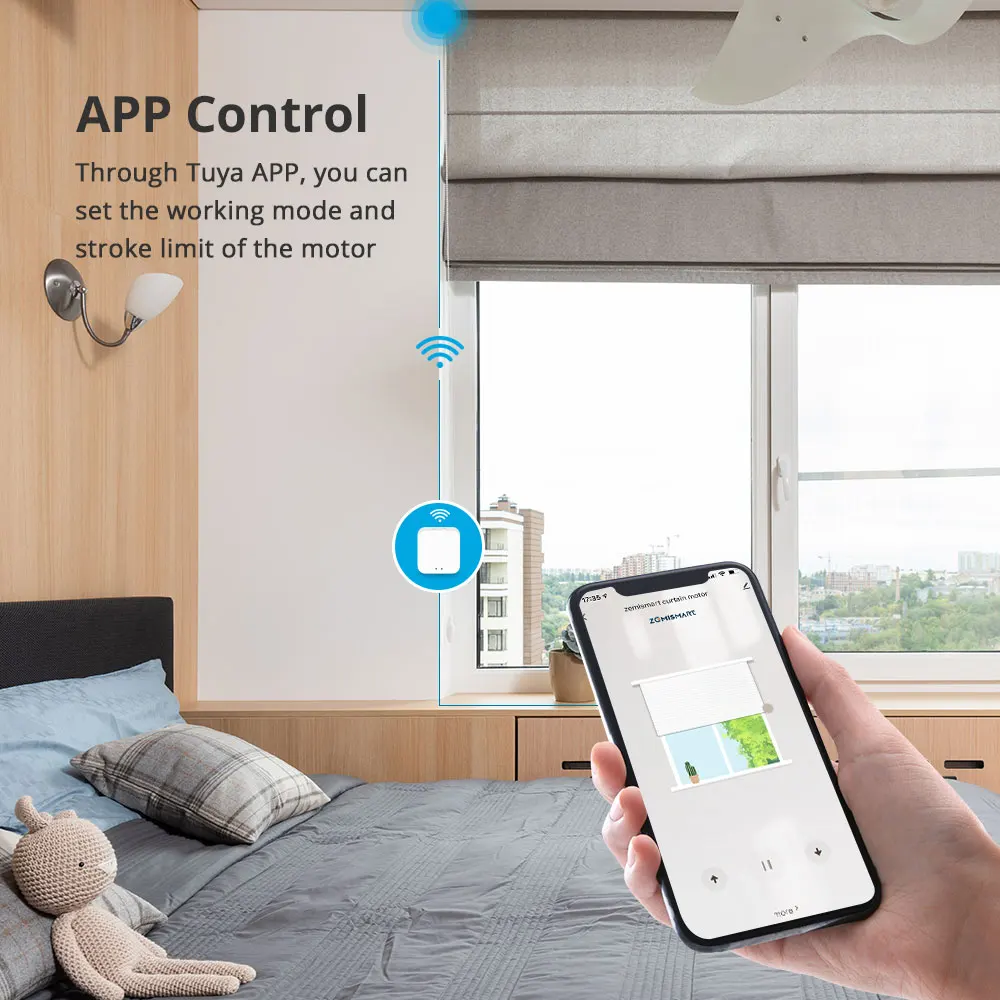 Zemismart Zigbee 2N 스마트 롤러 쉐이드 블라인드 모터(38mm 튜브용)는 Tuya Smart Life App Alexa Google 홈 음성 제어와 함께 작동합니다.