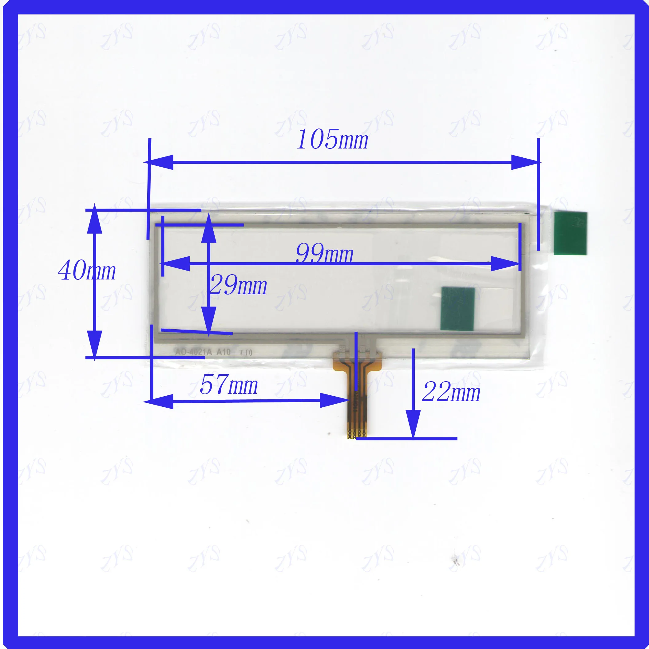 ZhiYuSun  5PCS/LOT AO4021  3 Inch Touch Screen welding  105*40mm  for GPS CARS 105*40  AO 4021