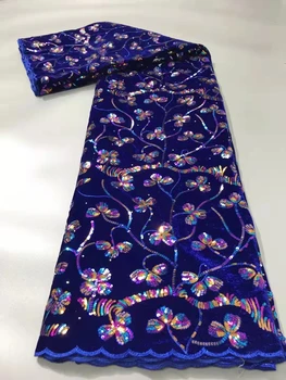 Kalume Kant Habric, Nieuwste Luxe Borduurwerk Fluwelen Met Sequin Stof 2022 Hoge Kwaliteit Nigeriaanse Klassieke Kant Voor Feestjurk