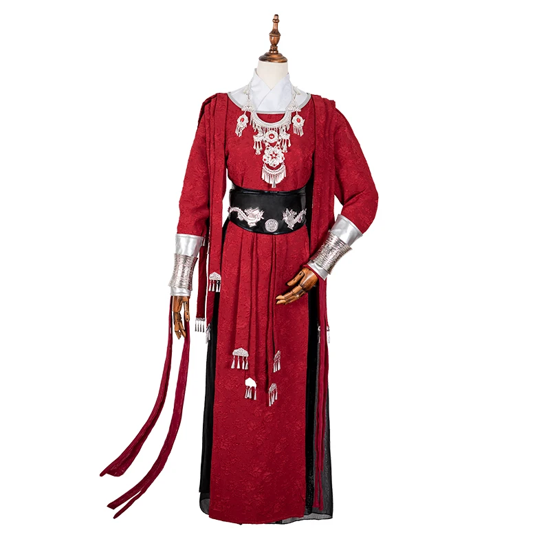 Hot Anime Heaven Official  Blessing  Huacheng Antique Long Red cos Full Set Cosplay Costume Male X