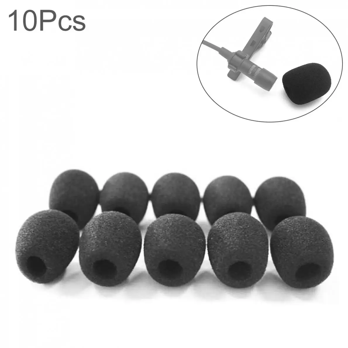 

10Pcs Mini Microphone Cover Sponge Headset Replacement Foam Microphone Cover Mic Covers Windshield Headset Wind Shield Foam