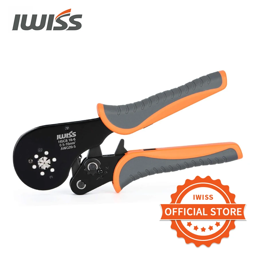 Ferrule Crimping Tool Ratcheting Self-adjustable crimping pliers HSC8 16-6 Range Crimp Tool for AWG20-5 End Sleeve Ferrules