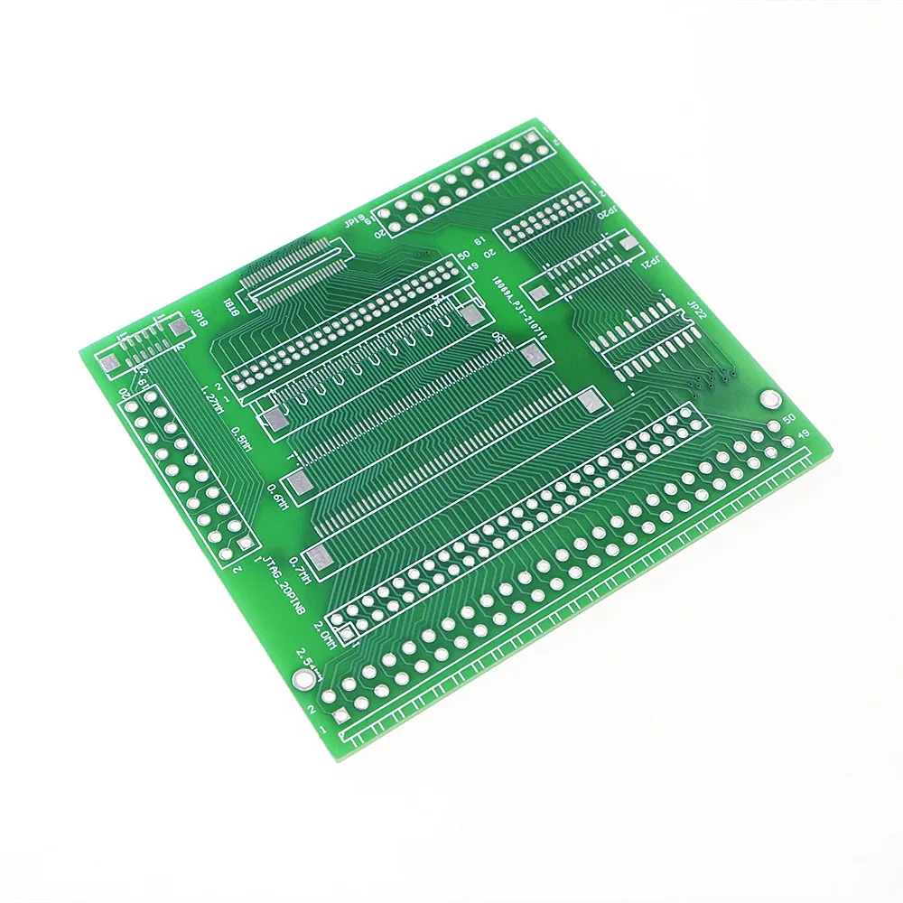 2 pcs 50 Pin 0.5 0.7 0.8 1.0 1.1 mm FFC/FPC Connector adapter to 1.27 2.0 2.54 mm Pitch Through Hole LCM TFT LCD Test Universal